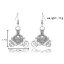 CP0053 Rhodium Plated Cart Style Cage Hook Earring