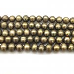 16 inches 7-8mm Dark Green High Luster Potato Pearls Loose Strand