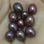 Wholesale AA+ Dark Gray Rice Loose Oyster Pearls,Sold by Piece