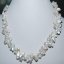 18 inches 2 Rows Twisted 8mm White Keshi Pearl Necklace