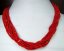 18 inches 4mm 12 Rows Golden Spacer Beads &Red Coral Necklace