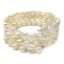 7.5-8 inches 8-9mm White Natural Baroque Pearl Memory Wire Bracelet