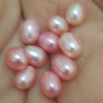Wholesale AA+ Light Pink Rice Loose Oyster Pearls,Sold by Piece