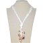 36 inches 10 Rows White Leather Multicolor Pearl Necklace