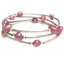 7.5-8 inches 8-9mm Hot Pink Natural Baroque Women Memory Wire Bracelet