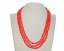 17-19 inches 3 Rows 7mm Pink Coral Beaded Necklace