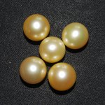 AAA 11-12mm Natural Gold Round Genuine South Sea Pearl,Sold by Piece