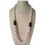 28 inches Three Rows 9-10mm Luster Natural Round Pearl Necklace