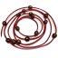 62 inches 9-10mm Brown Natural Rice Pearl Red Leather Necklace