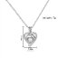 Wholesale Rhodium Plated Double Heart Style Wish Pearl Cage Pendent Necklace