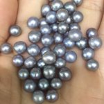 Wholesale AA+ Silver Gray High Luster Natural Round Loose Oyster Pearls,Sold by Piece
