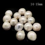 Wholesale 14-15mm White Loose Large Baroque Pearls,Sold by Piece