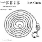 Wholesale Various Lengths of 925 Sterling Silver Box Chain