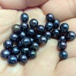 Wholesale AA Black High Luster Natural Round Loose Oyster Pearls,Sold by Piece