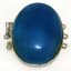 Wholesale 30x40mm Three-Row Natural Aquamarine Elliptical Jewelry Clasp