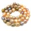 16 inches 8-9mm Multicolor Drusy Baroque Pearls Loose Strand