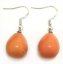 Wholesale 12x16mm Salmon Raindrop Shell Pearl 925 Sterling Silver Earring