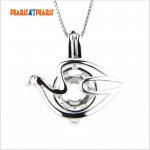 Wholesale 925 Sterling Silver Sea Gull Style Wish Pearl Cage Pendent