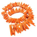 16 inches 20-40mm Salmon Spike Shaped Coral Beads Loose Strand