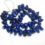 16 inches 8-13mm Dark Blue Side Drilled Blister Pearls Loose Strand