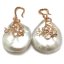 20-25mm AAA Natural White High Luster Baroque Coin Pearl Hook Earring