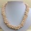 18 inches Three Rows 4-5mm Natural Pink Pearl Necklace