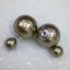 Army Green Round 925 Sterling Silver Double Face Sided Shell Pearl Earring