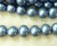 16 inches 13*15mm Oval Blue Shell Pearls Loose Strand