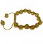 7 inches 10mm Yellow Natural Facet Crystal Beaded Adjustable Bracelet
