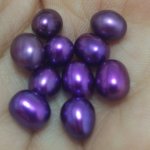 Wholesale AA+ Violet Rice Loose Oyster Pearls,Sold by Piece