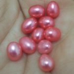Wholesale AA+ Rose Rice Loose Oyster Pearls,Sold by Piece