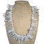 17 inches 30-40mm White V Shape Baroque Biwa Pearl Necklace