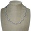 17 inches 8-9mm Silver Natural Baroque Pearl Link Chain Necklace
