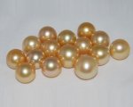 AAA 13-14mm Natural Gold Genuine Round South Sea Pearl,Sold by Piece
