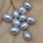 Wholesale AA+ Natural Lavender High Luster Natural Rice Loose Oyster Pearls,Sold by Piece