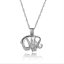 Wholesale Rhodium Plated Elephant Style Wish Pearl Cage Pendent Necklace