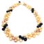16 inches 6-9mm Three-Row HIgh Luster Multicolor Button Pearls Loose Strand