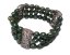 7.5 inches 3 rows 8-9mm Elastic Green Nugget Pearl Bracelet