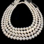 16 inches 9-11mm White Round Edison Pearls Loose Strand