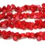 16 inches 15-20mm Red Seed Shaped Carved Natural Bamboo Coral Beads Loose Strand