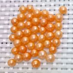 Wholesale AA+ Orange Natural Round Loose Oyster Pearls,Sold by Piece