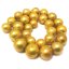 16 inches 12-17mm Large Round Golden Edison Pearls Loose Strand