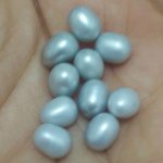 Wholesale AA+ Turquoise Blue Rice Loose Oyster Pearls,Sold by Piece