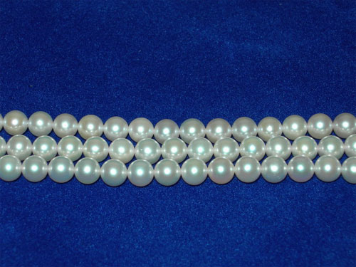 16 inches AAA 5-5.5mm Round White Akoya Pearls Loose Strand