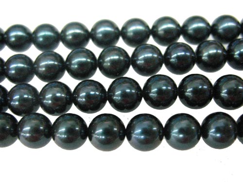 16 inches AAA 7.5-8.0mm Round Black Akoya Pearls Loose Strand