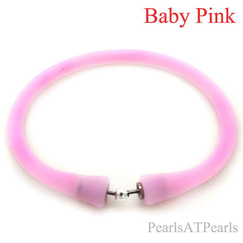 Wholesale Baby Pink Rubber Silicone Band for DIY Bracelet