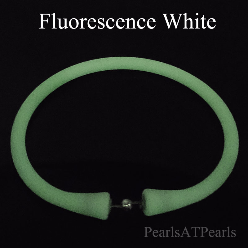 Wholesale Fluorescence White Rubber Silicone Band for DIY Bracelet
