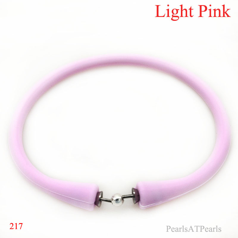 Wholesale Light Pink Rubber Silicone Band for DIY Bracelet