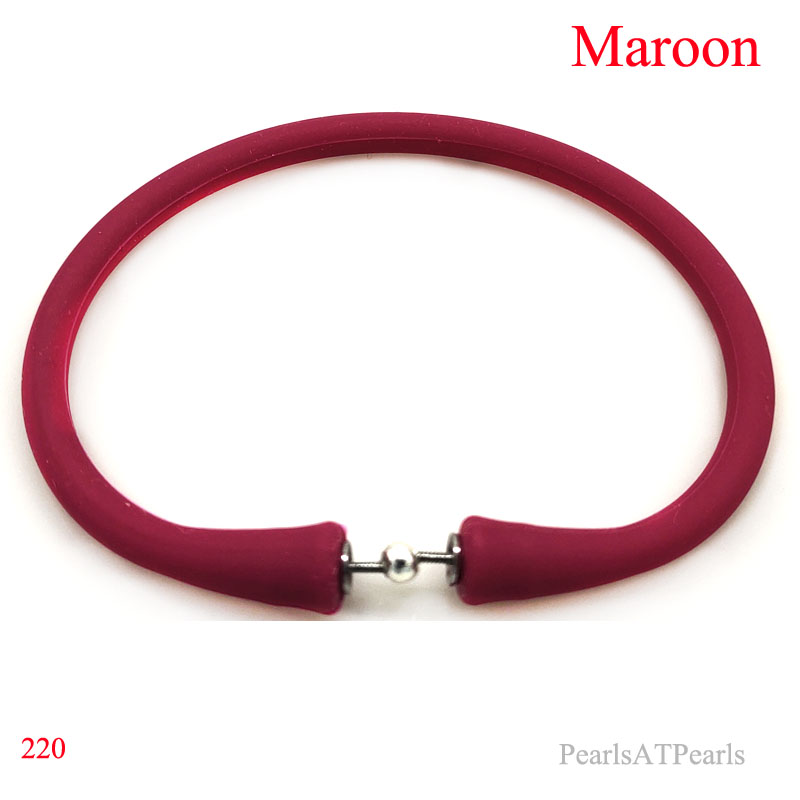 Wholesale Maroon Rubber Silicone Band for DIY Bracelet