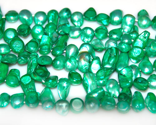 16 inches 14-25 mm Green Blister Pearls Loose Strand